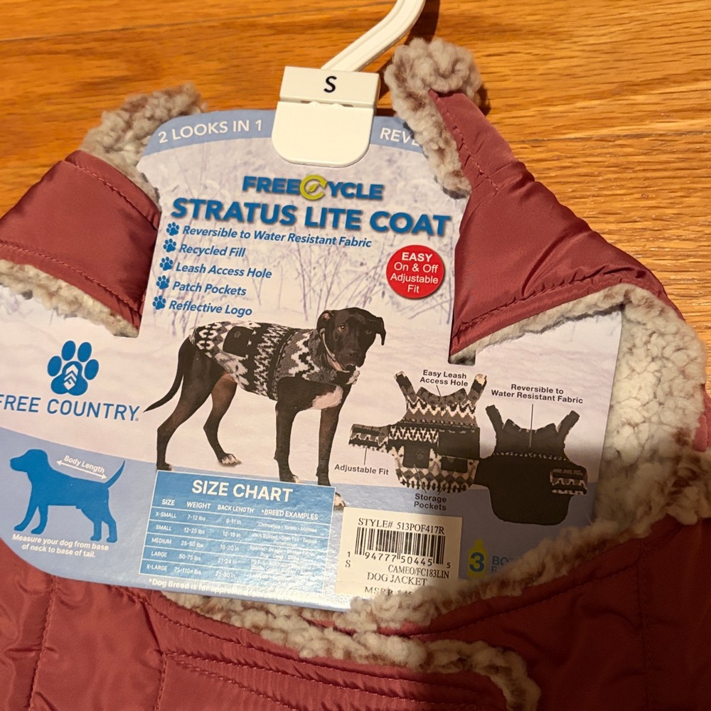 Cozy Mauve Pink Winter Dog Jacket Size Small - Picture 2 of 4